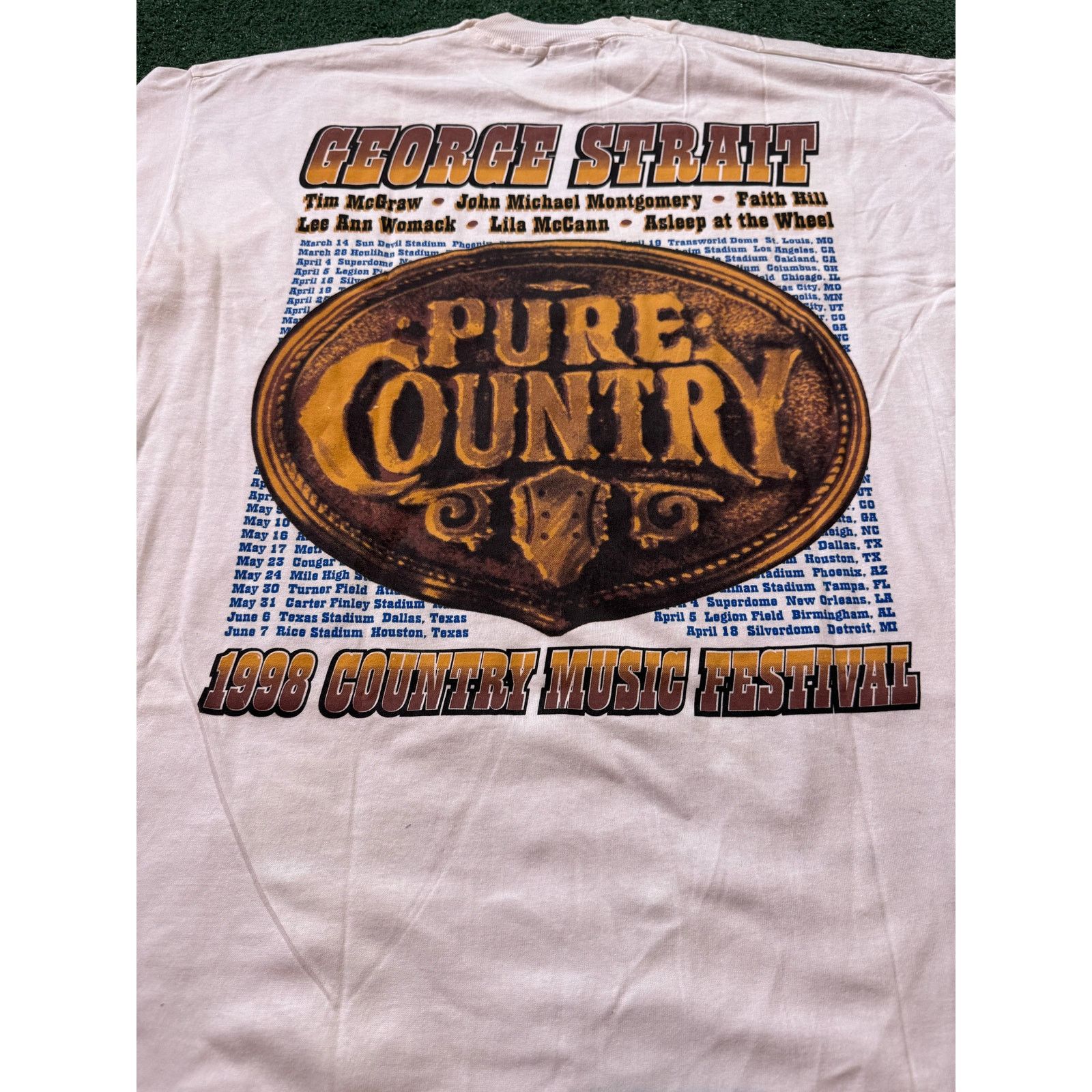 Other George Strait Tour Tee Size XL White Vintage 1998 Fest Size US XL / EU 56 / 4 - 4 Thumbnail