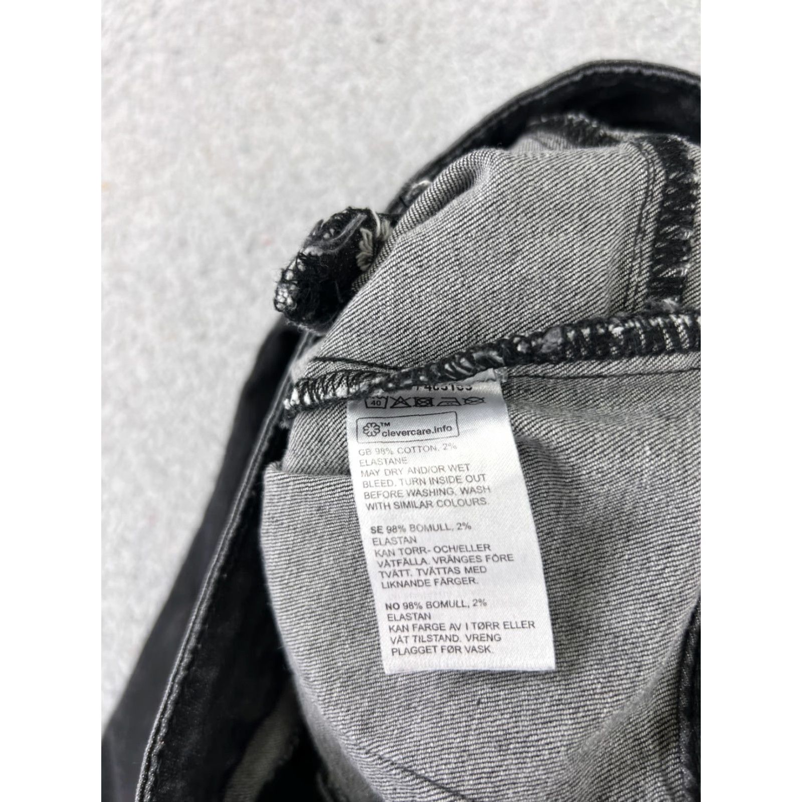 Denime Kappahl Jeans Denim Straight Leg 26x27 Black Cotton 26 Mid Rise 5-Pocket Womens Regular Jeans Size 26" / US 2 / IT 38 - 7 Thumbnail