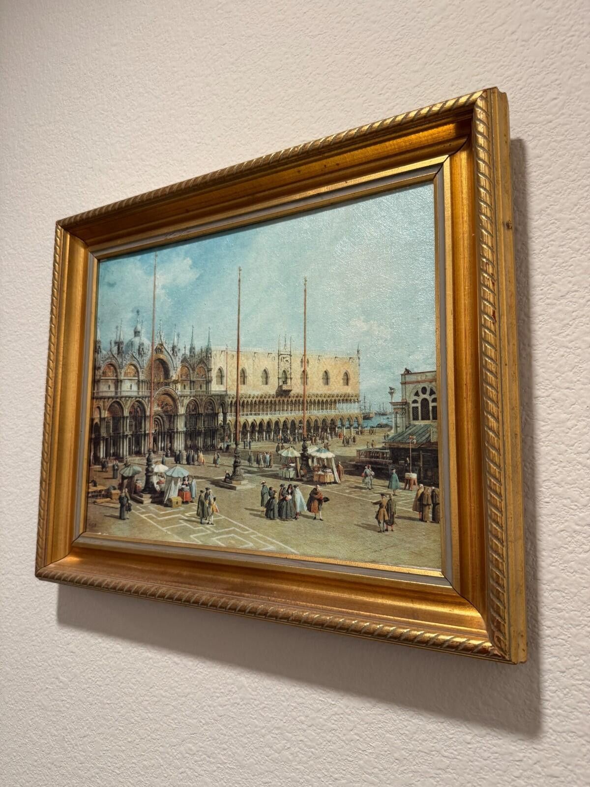 Other Vintage Framed Canaletto Reproduction Print Piazza San Marco Size ONE SIZE - 5 Thumbnail