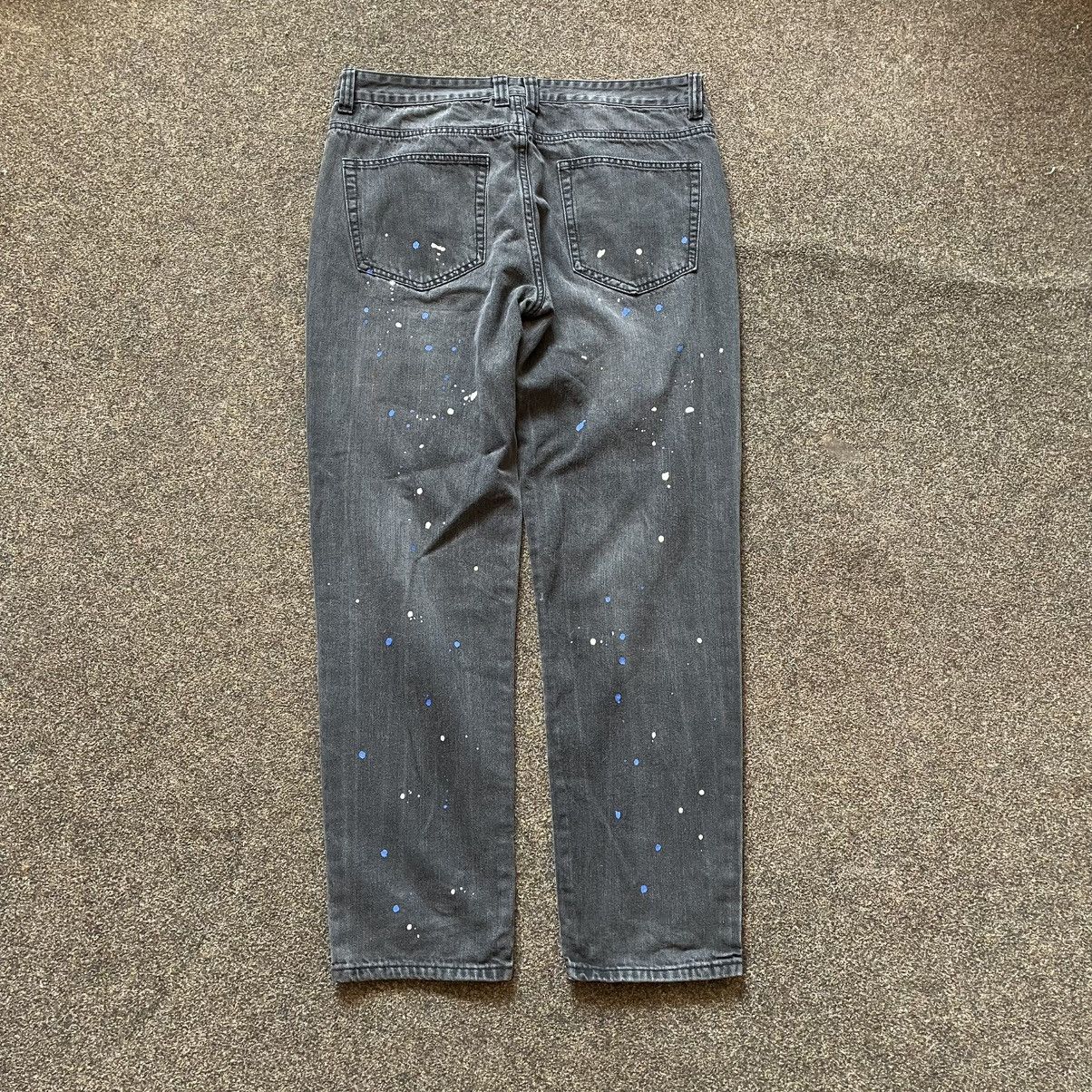 Vintage Y2K Baggy Distressed Paint Splatter Jeans Grunge Skate Logo Size 34" / US 12 / IT 48 - 2 Thumbnail
