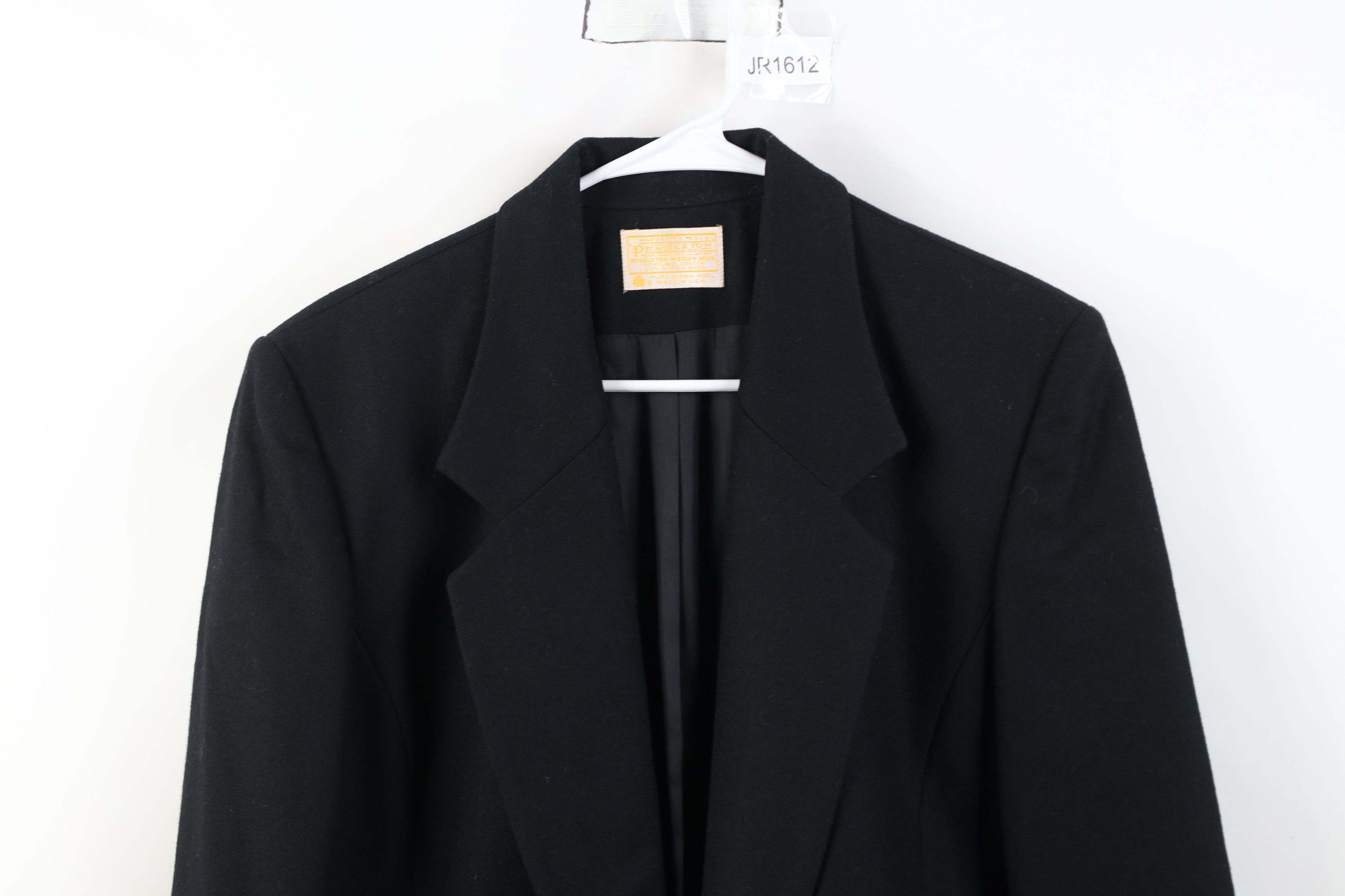 Pendleton Vintage 90s Pendleton Wool Suit Coat Blazer Jacket Black USA Size L / US 10 / IT 46 - 2 Thumbnail