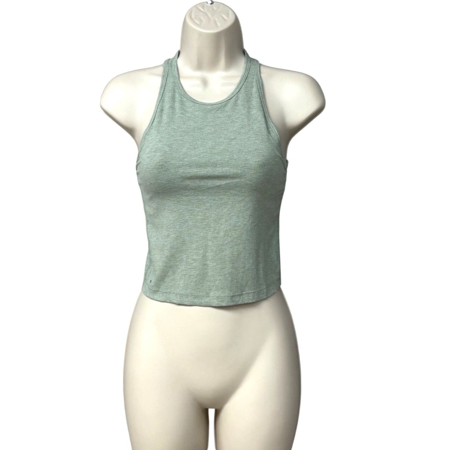 Other Yogalicious Women's Ribbed Built-in-Bra Cropped Tank Top, Sa Size XS / US 0-2 / IT 36-38 - 1 Thumbnail
