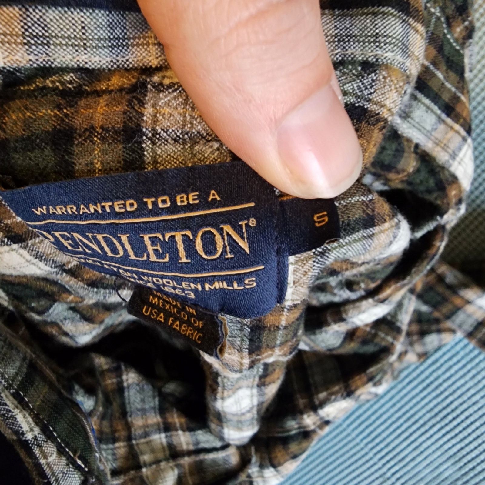 Pendleton Pendleton Men's Small "Sir Pendleton" Wool Plaid Shirt Size US S / EU 44-46 / 1 - 7 Thumbnail