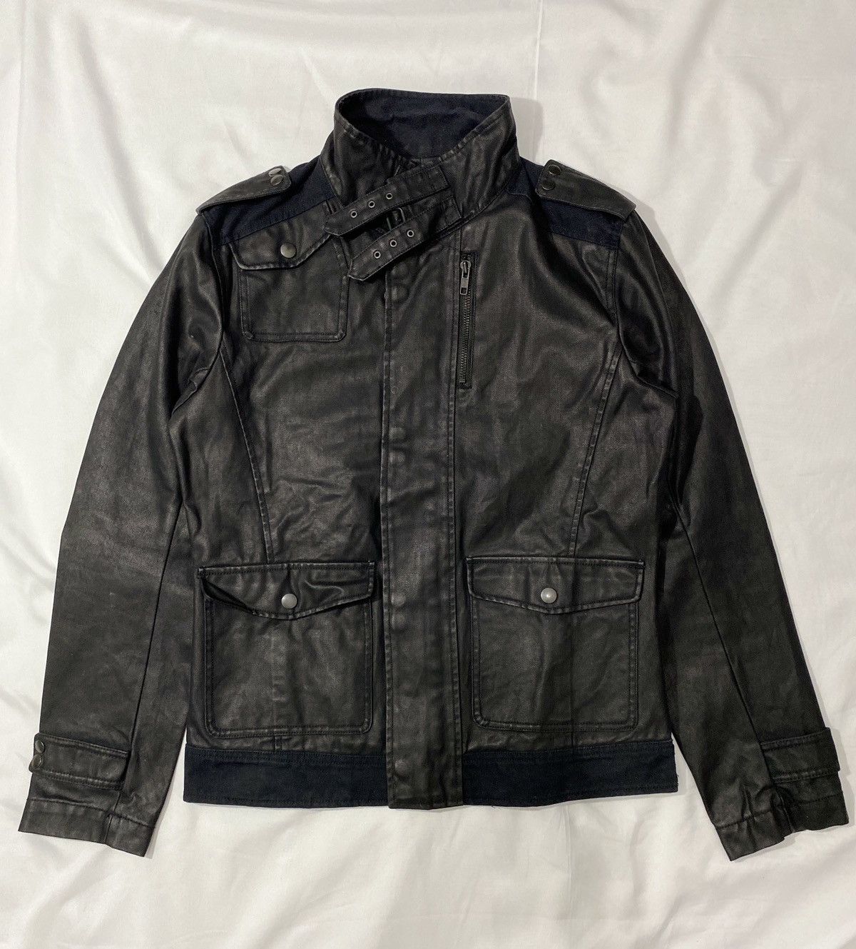 Tete Homme Waxed Bikers Jacket