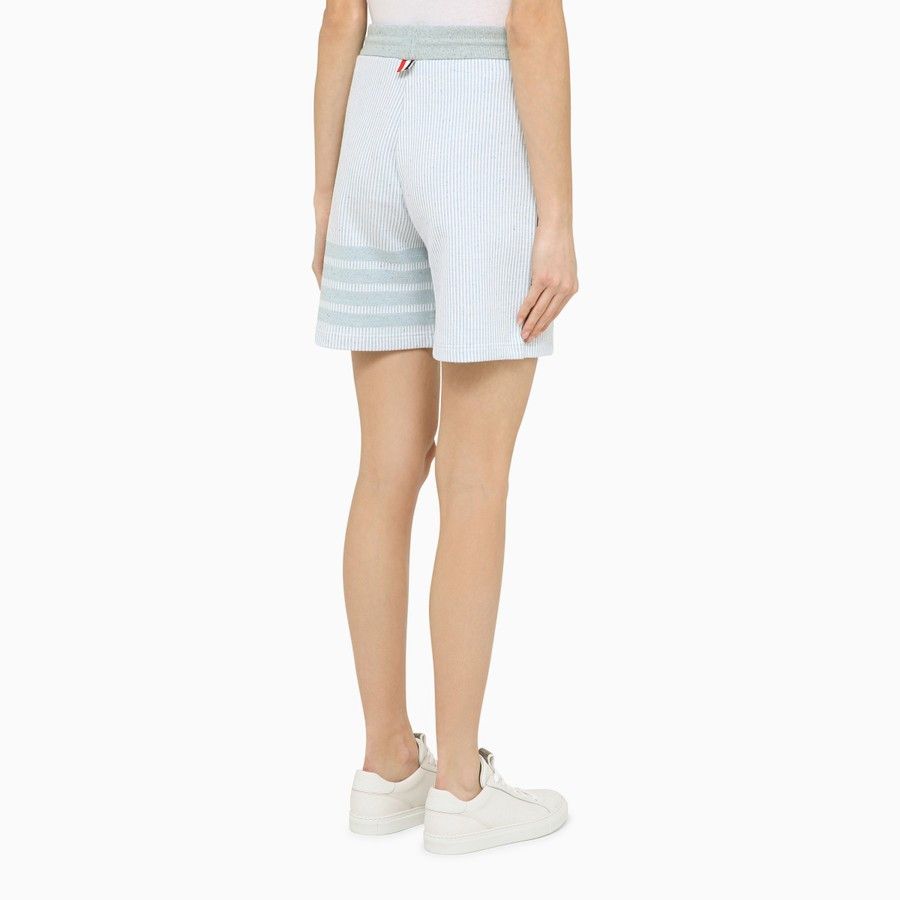 Thom Browne o1d2blof1024 Cotton Bermuda Short in Light Blue Size 28" / US 6 / IT 42 - 4 Thumbnail