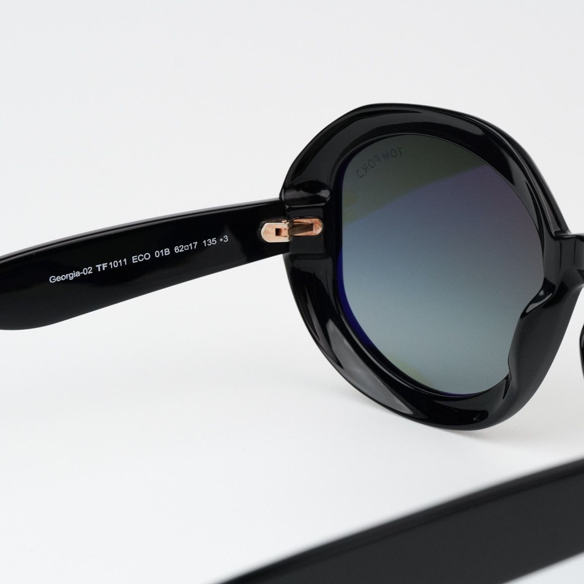 Tom Ford NEW Tom Ford FT1011/S 01B GEORGIA-02 Oversized Sunglasses Size ONE SIZE - 8 Thumbnail