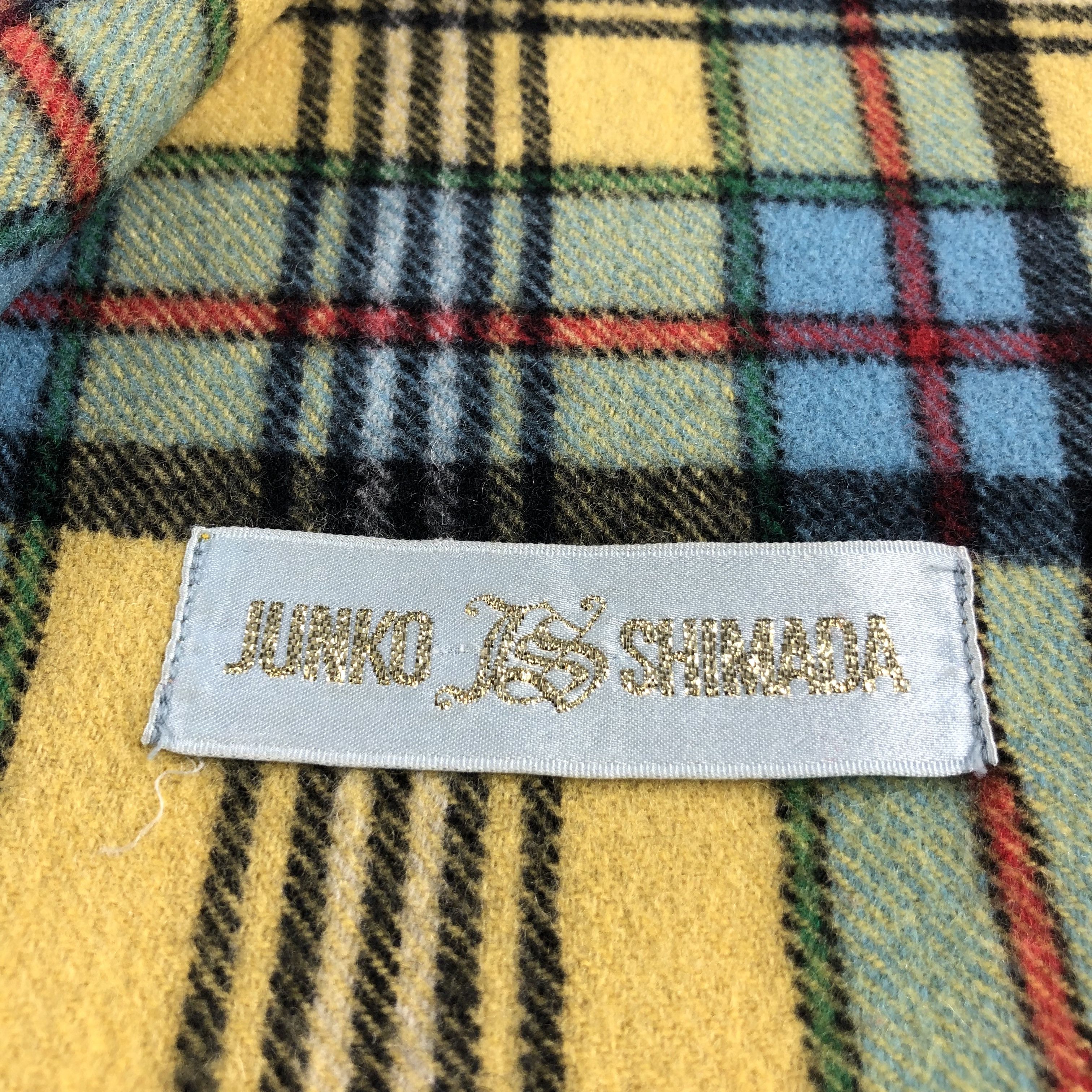 Junko Shimada Junko Shimada Tartan Wool Scarf Muffler V944 Size ONE SIZE - 5 Thumbnail