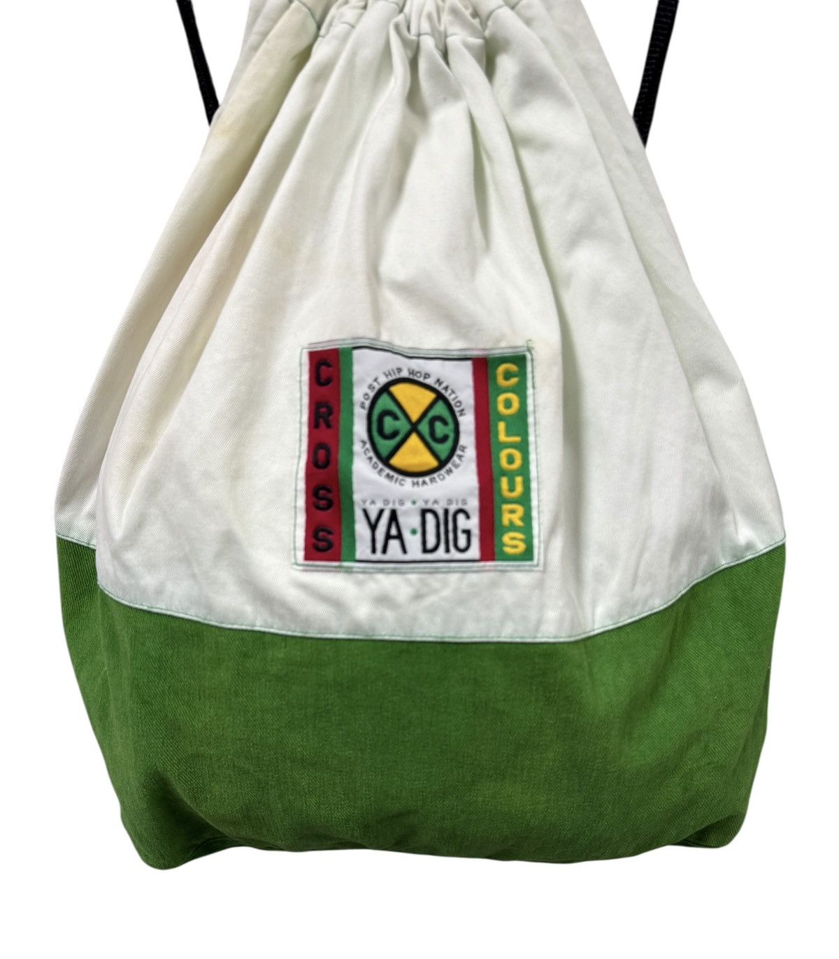 Cross Colours × Vintage Vtg🔥90’s Cross Colours Large Canvas Draw String Logo Size ONE SIZE - 4 Thumbnail