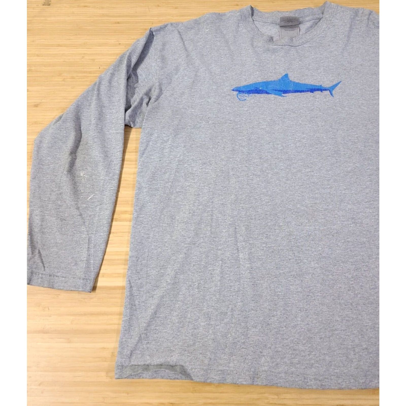 Nike VINTAGE Nike Shirt Mens XL Gray Shark Long Sleeve Crew Neck Nike Tee Size US XL / EU 56 / 4 - 3 Thumbnail