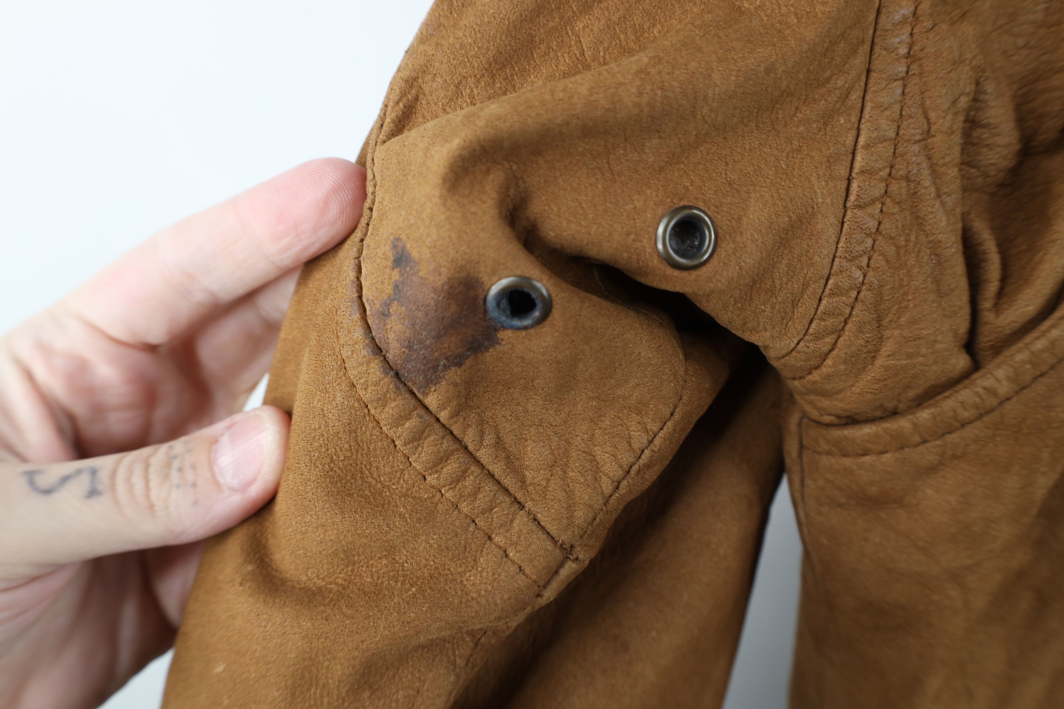 Vintage AS IS Vintage 90s Streetwear Suede Leather Bomber Jacket Size US L / EU 52-54 / 3 - 12 Thumbnail