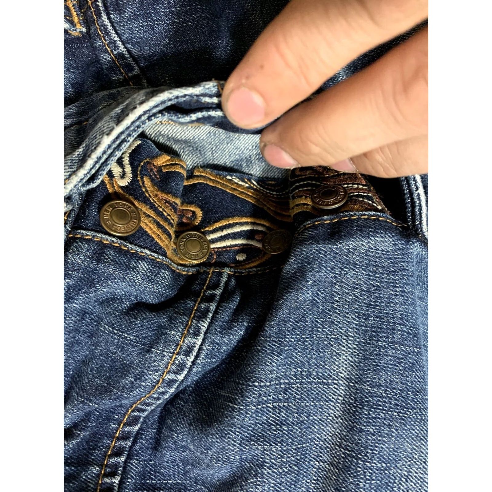 Vintage Tribeca Mens Preston Jeans Size 33X34 Extra Large Size US 33 - 3 Thumbnail