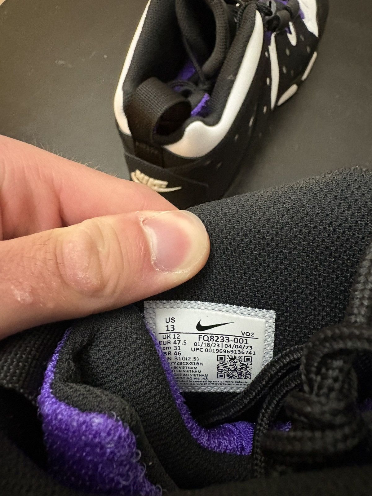 Nike Nike Air Max 2 CB 94 OG Black White Purple Size US 13 / EU 46 - 8 Thumbnail