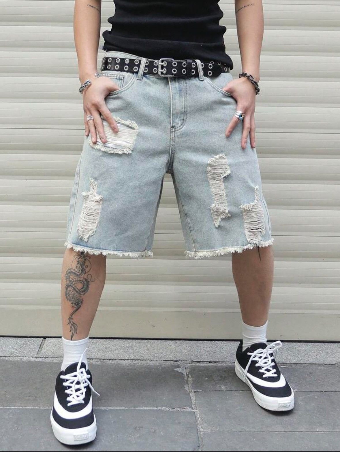 Other × Vintage Manfinity EMRG Men's Pocket Distressed Frayed Edge Casual Size US 40 / EU 56 - 1 Thumbnail