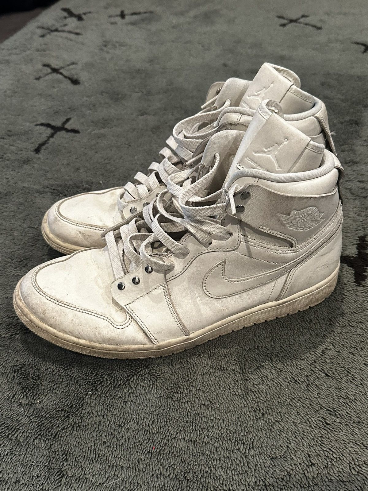 Comme des Garcons × Nike Comme des Garçons x Air Jordan 1 Retro Strap High 'White' Size US 11 / EU 44 - 3 Thumbnail