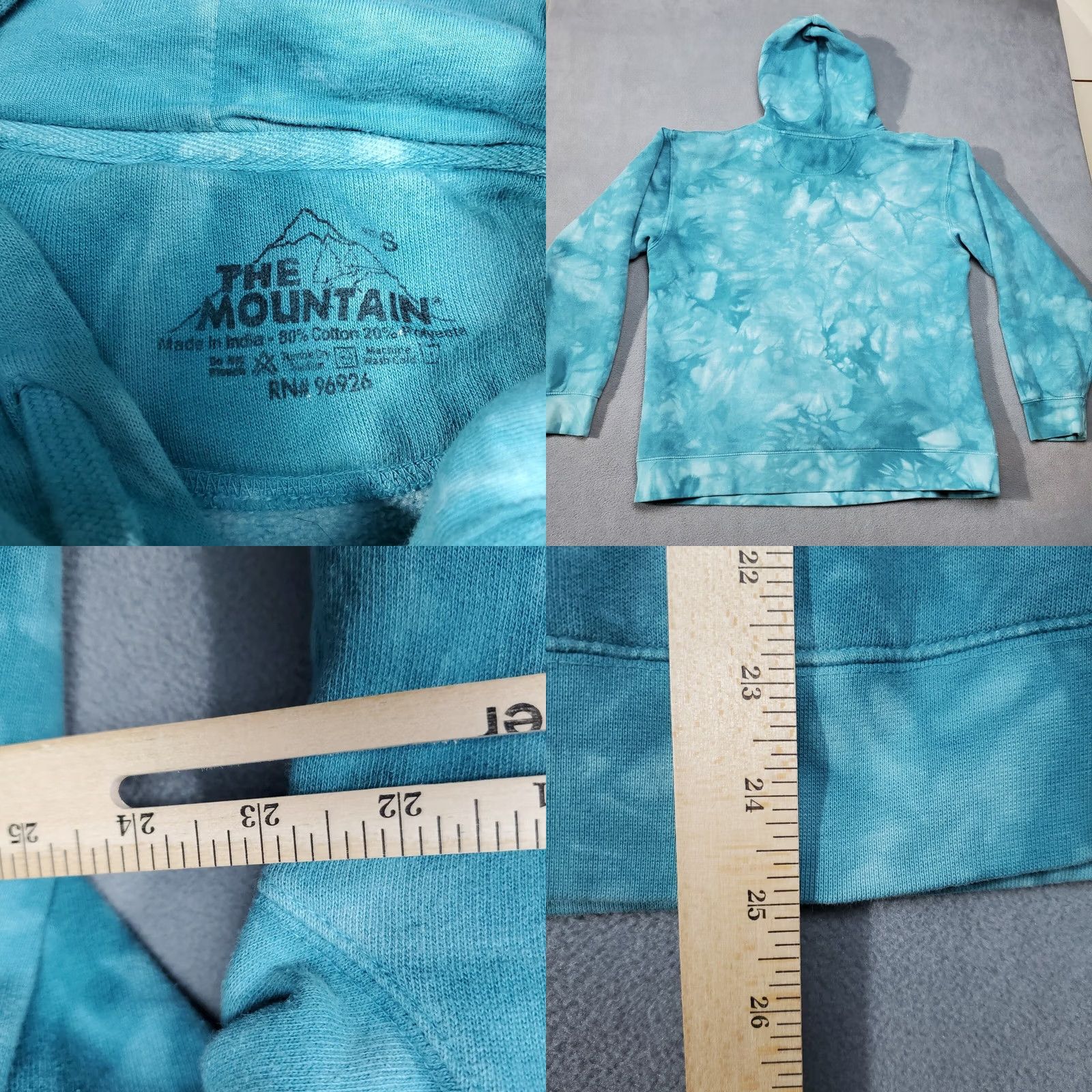 The Mountain The Mountain Hoodie Adult Small Blue Tie Dye Wolf Heart Dream Catcher Feather Shirt (Hooded, Pockets) Size US S / EU 44-46 / 1 - 8 Thumbnail