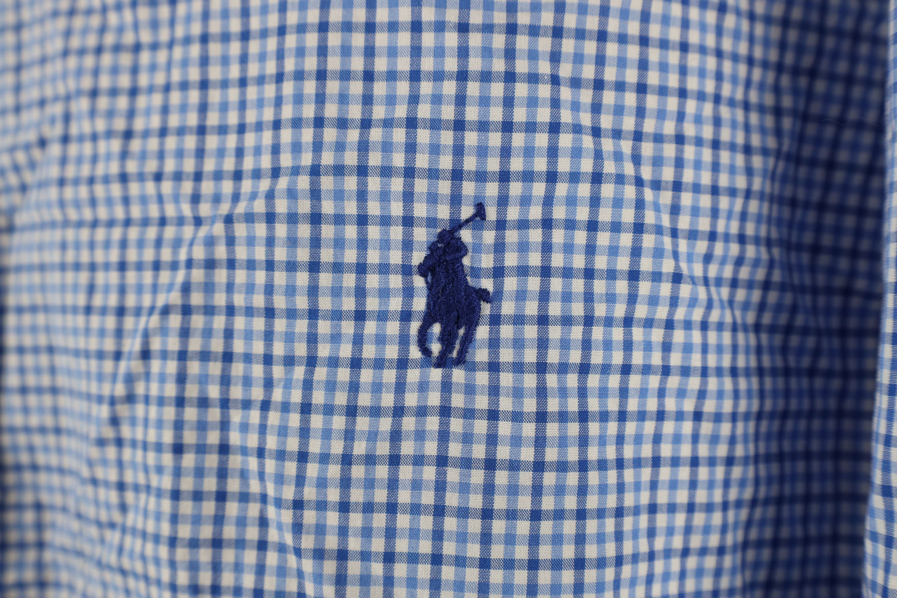 Polo Ralph Lauren Ralph Lauren Long Sleeve Button Down Shirt Blue Plaid Cotton Size US XL / EU 56 / 4 - 4 Thumbnail