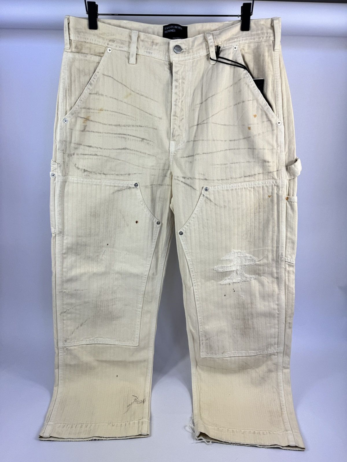 Enfants Riches Deprimes Herringbone Blood Stain Carpenter Pants Size US 34 / EU 50 - 2 Thumbnail