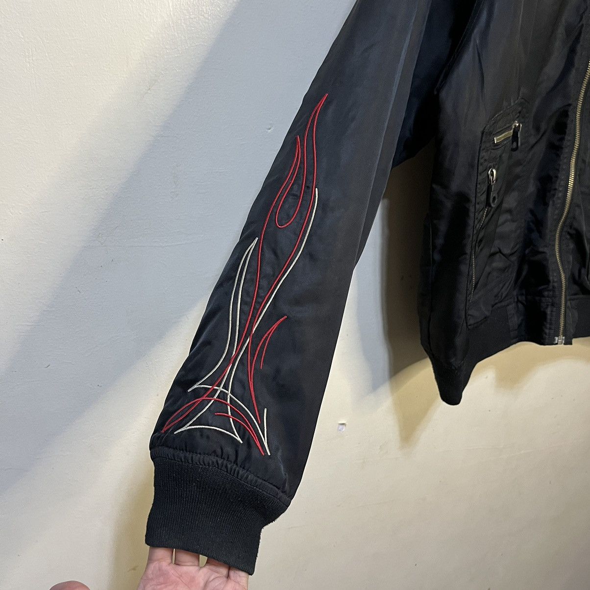 Harley Davidson 1990's Harley Davidson Custom Speed Flame Varsity Jacket Size US L / EU 52-54 / 3 - 7 Thumbnail