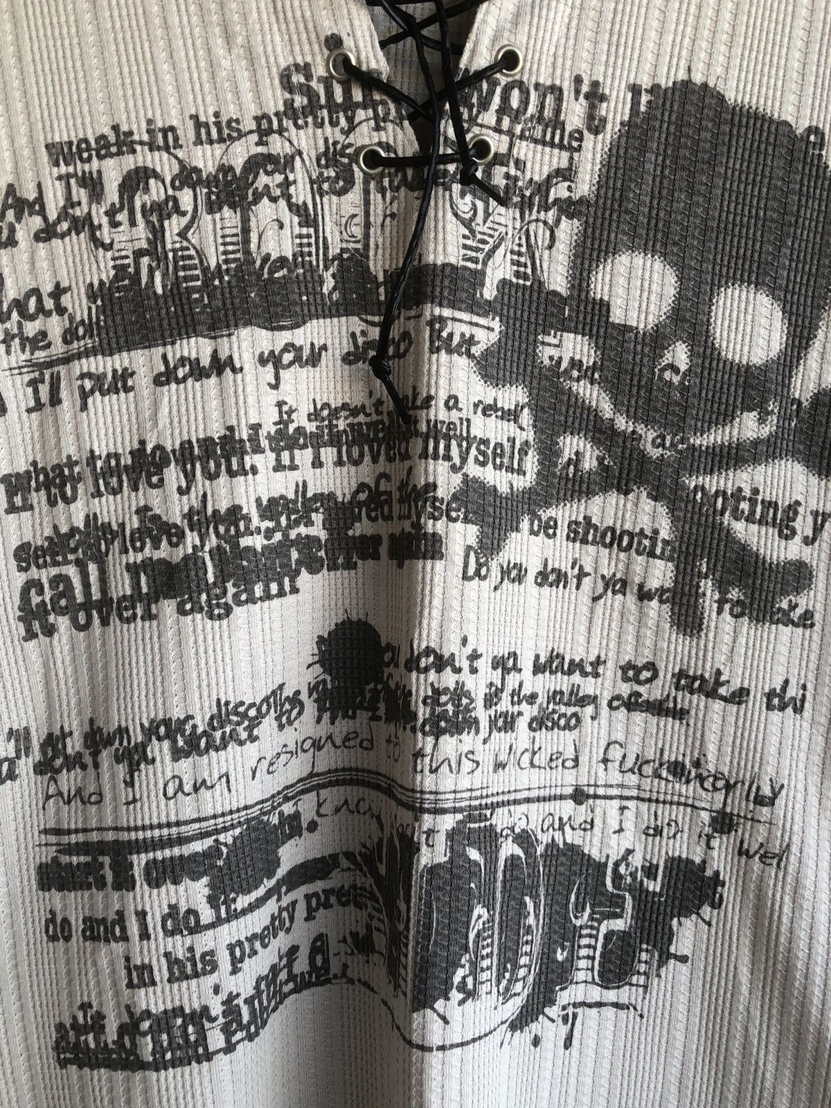 KMRii Japanese Poem skull Poem Rock Punk Style Size US M / EU 48-50 / 2 - 5 Thumbnail