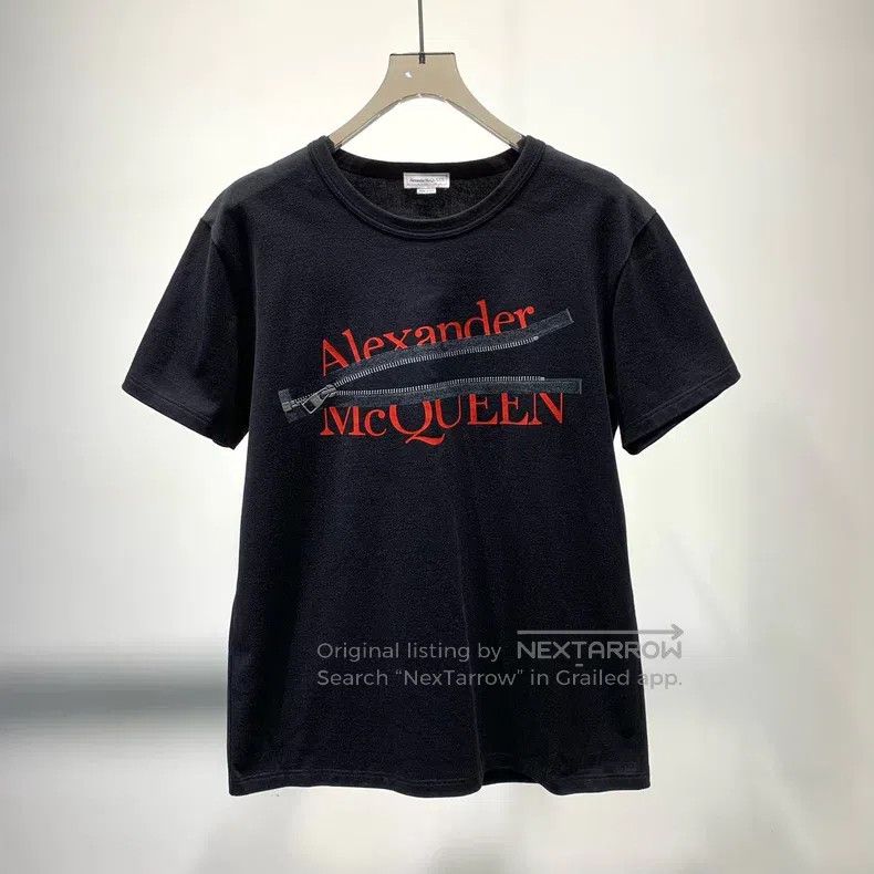 Alexander McQueen Alexander Mcqueen Zipper letter print short-sleeved T-shir Size US L / EU 52-54 / 3 - 1 Thumbnail
