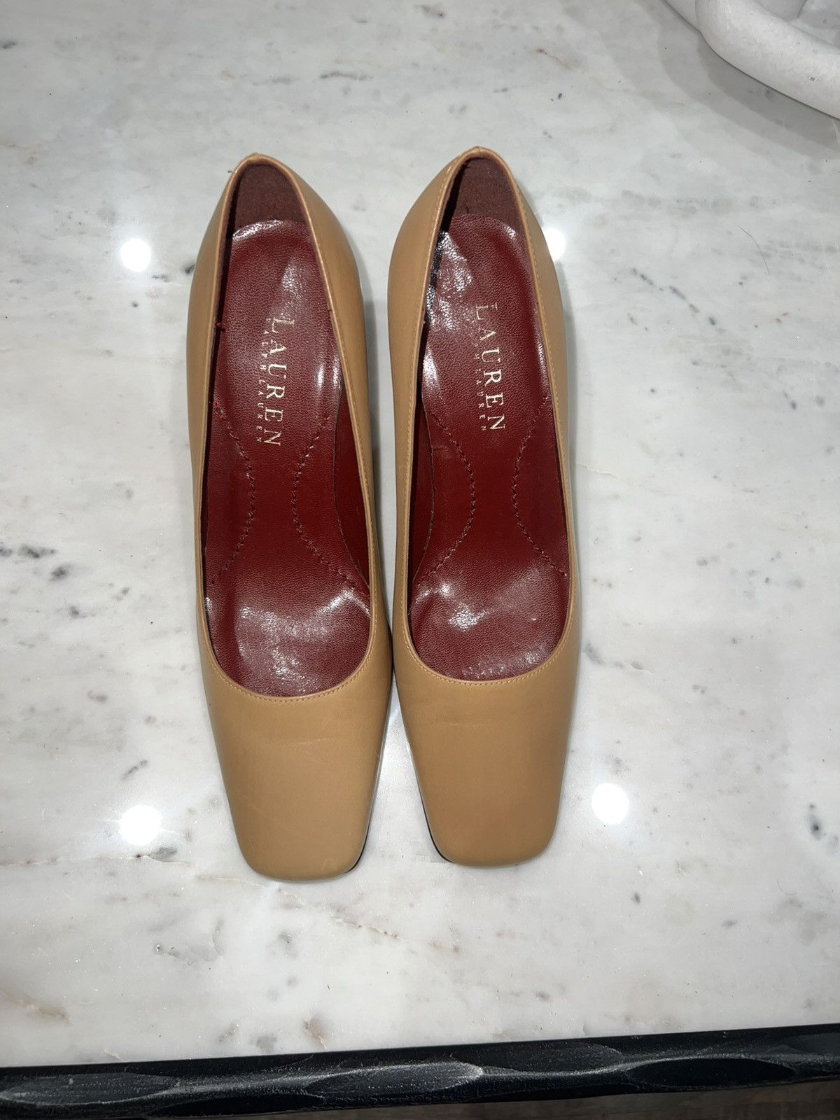 Ralph Lauren Lauren Ralph Lauren Tan Heels Size US 5 / IT 35 - 1 Thumbnail