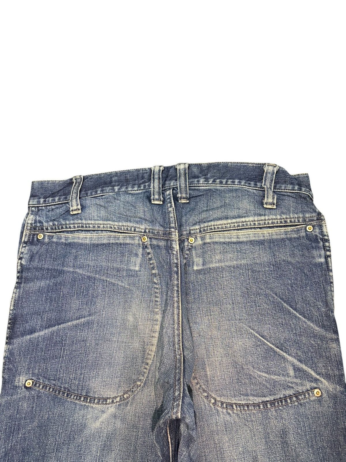 Edwin Vintage Japanese Brand Faded Wash Distress Loose Jeans Size US 31 - 4 Thumbnail