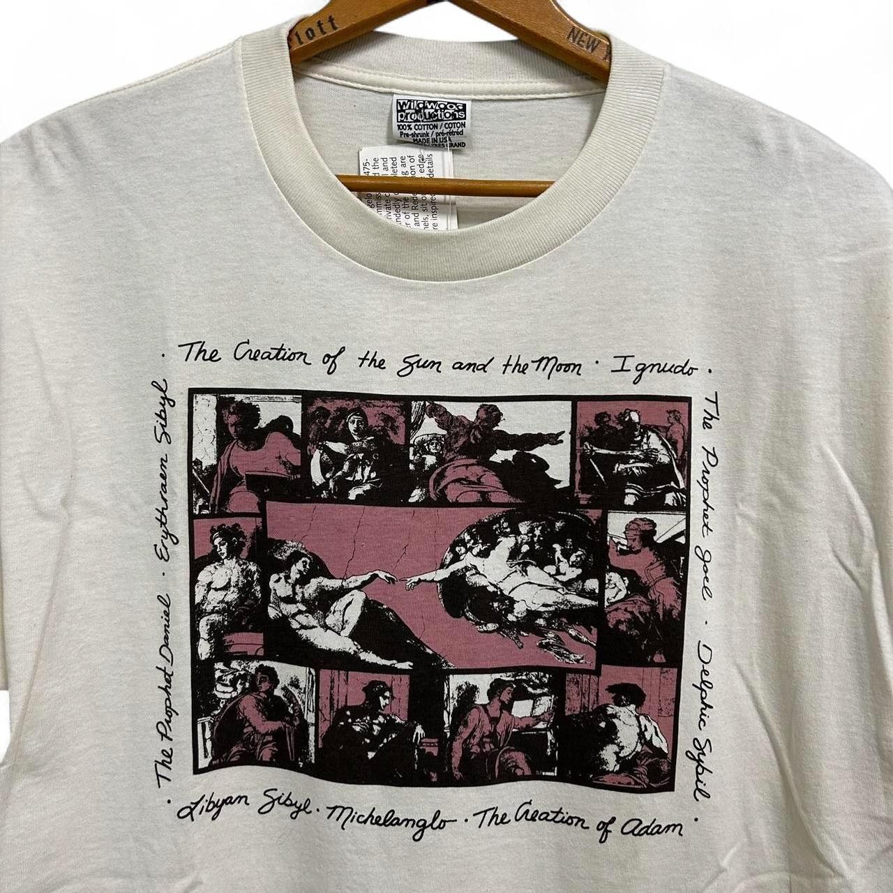 Arts & Science Vintage 90s Sistine Chapel Art T Shirt Size XL Size US XL / EU 56 / 4 - 1 Thumbnail
