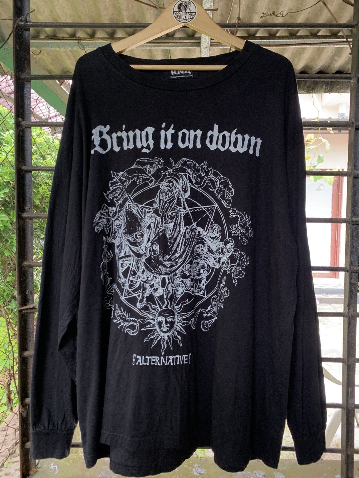 Japanese Brand 🐍 RNA Alternative Japan “Bring It On Down” Longsleeve Size US L / EU 52-54 / 3 - 2 Thumbnail