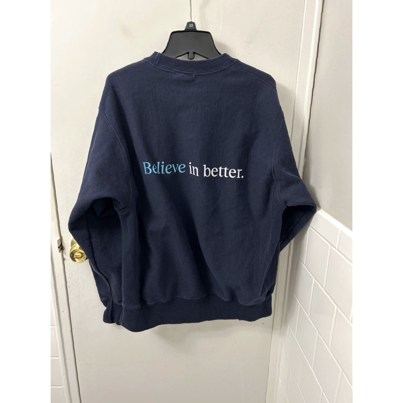 Champion VINTAGE Champion Reverse Weave Crewneck Sweatshirt Mens M Navy Logo Pullover Sweatshirt Size US M / EU 48-50 / 2 - 7 Thumbnail