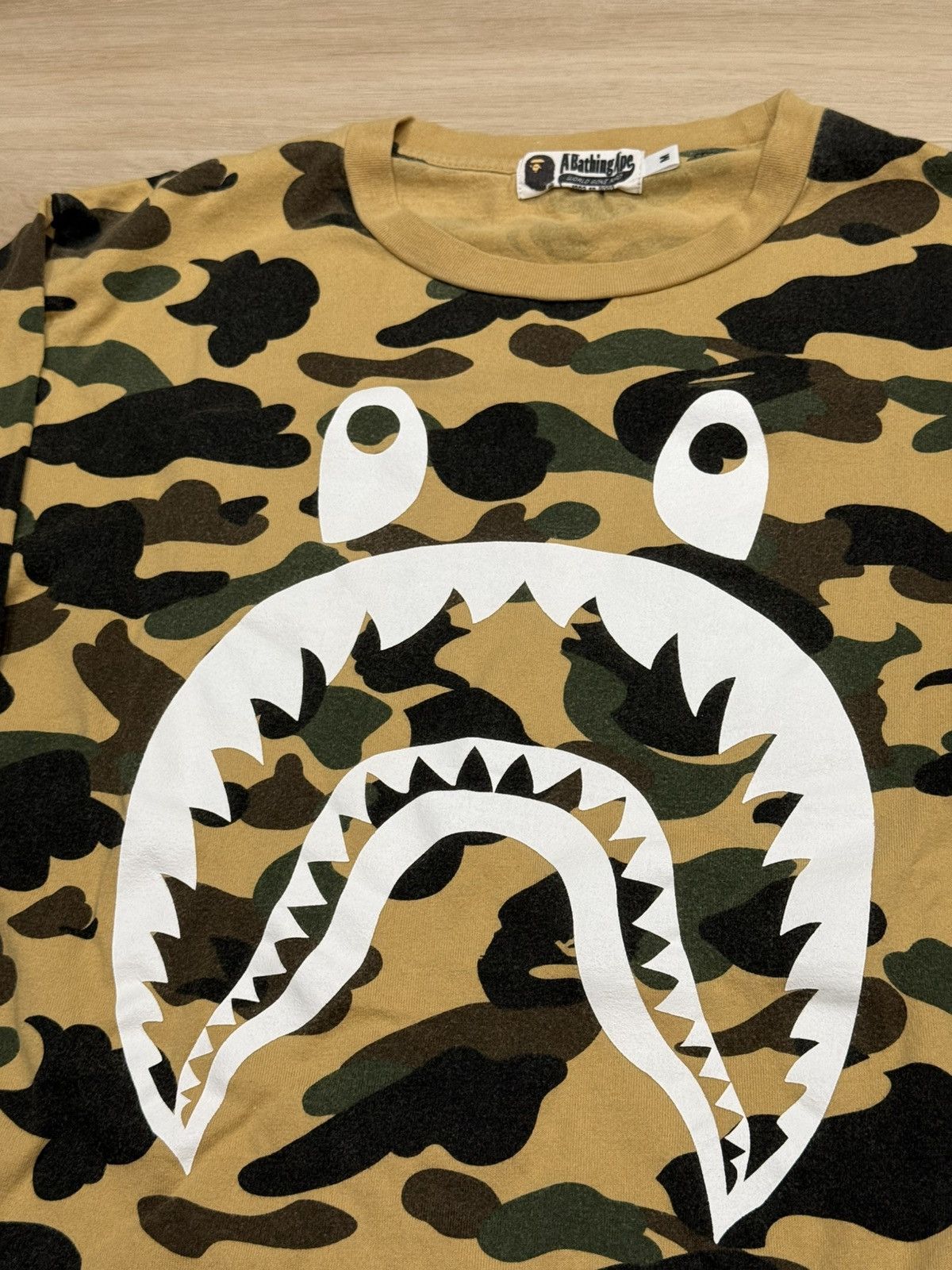 Bape Bape Camo Shark L/S Tee Size US M / EU 48-50 / 2 - 2 Thumbnail