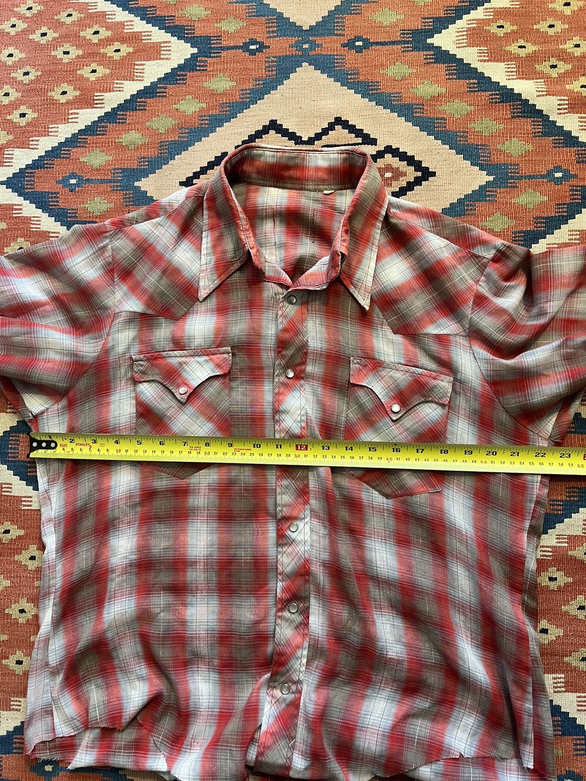 Japanese Brand Vintage cropped thrashed western Pearl snap shirt RARE Size US M / EU 48-50 / 2 - 10 Thumbnail