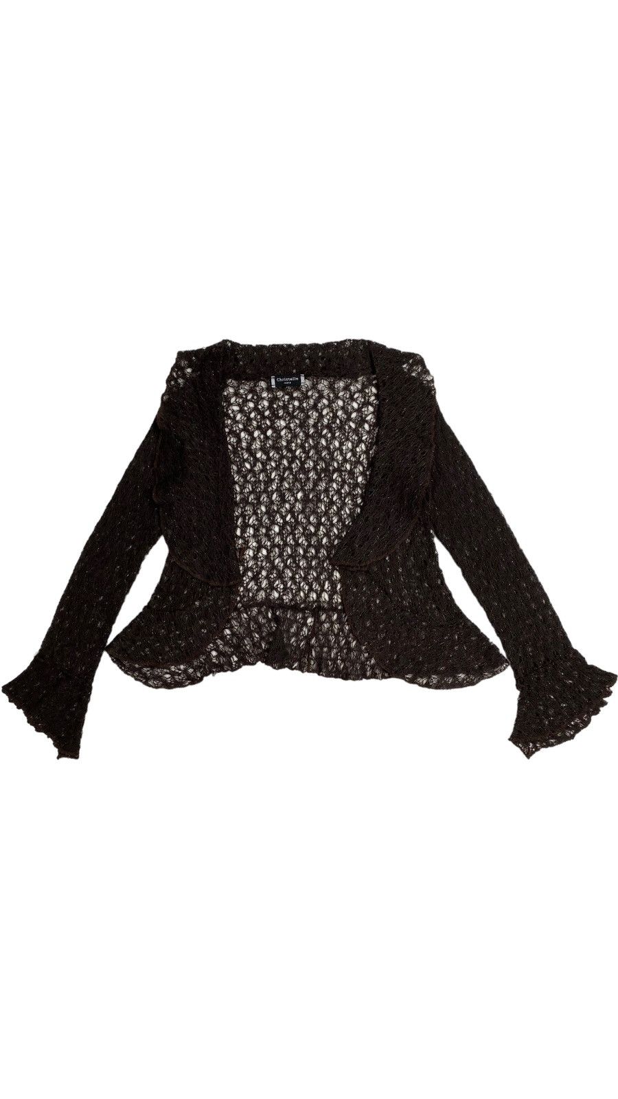 Vintage 🔥LASTDROP🔥 Y2K Web Knit Mesh Light Cardigan Made In France Size M / US 6-8 / IT 42-44 - 2 Thumbnail