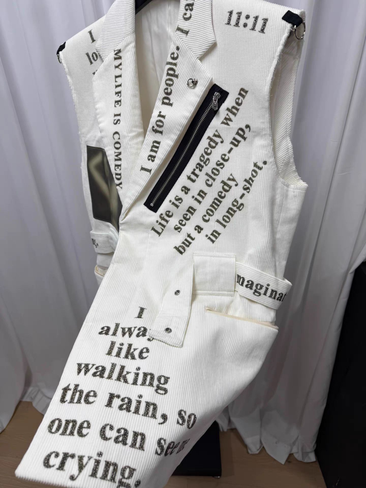 Takahiromiyashita The Soloist. The Soloist 20AW Velour Distressed Poem Vest K20 Size US S / EU 44-46 / 1 - 4 Thumbnail