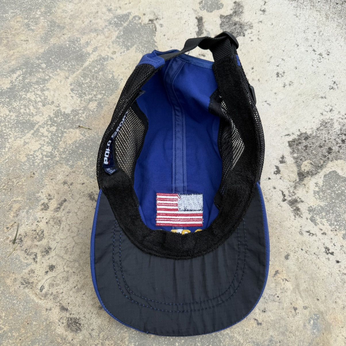 Polo Ralph Lauren Rare 90’s Polo Ralph Lauren USA flag Mesh nylon camp cap Size ONE SIZE - 10 Thumbnail