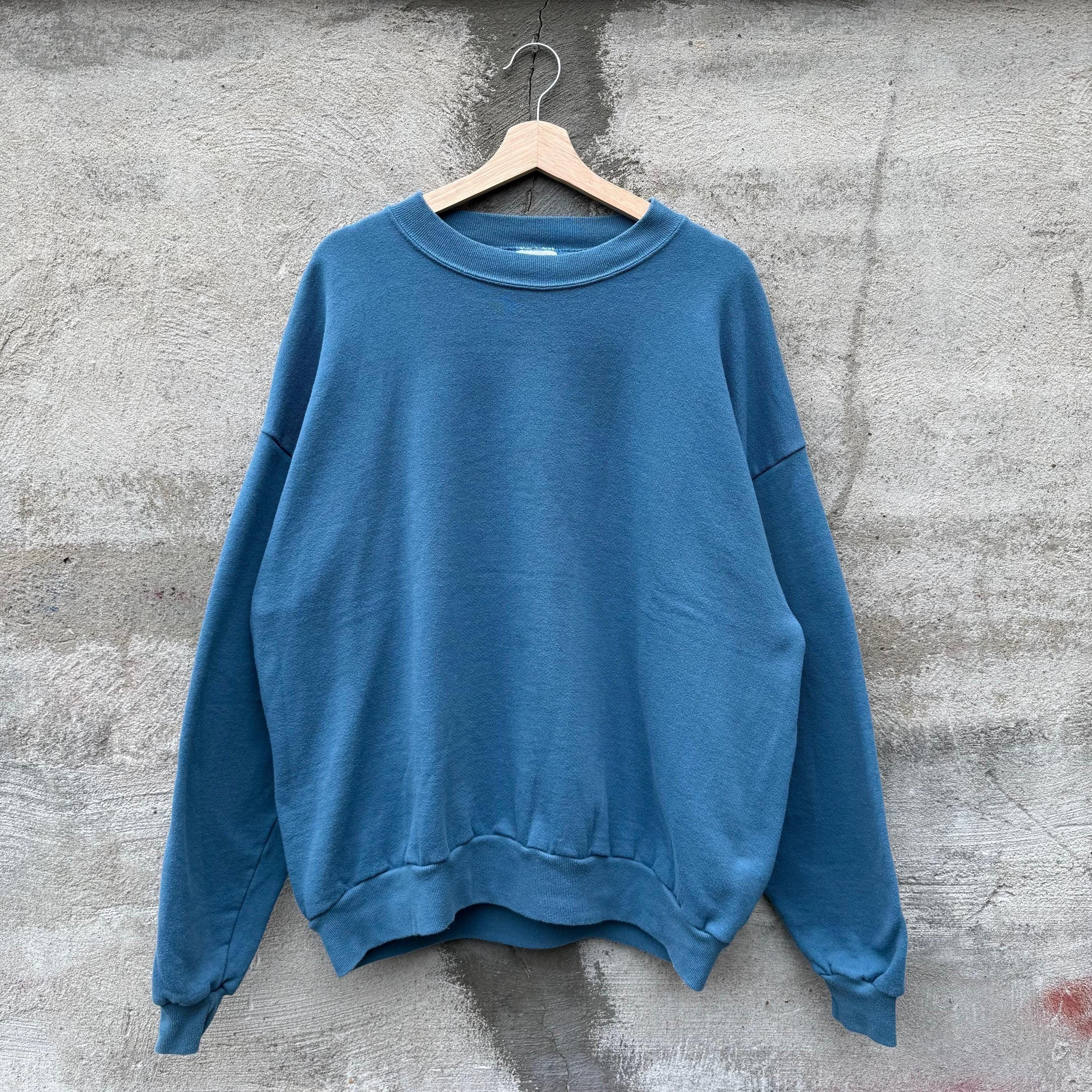 Jerzees × Vintage 90's Vintage Faded Blue Jerzees Crewneck Sweatshirt Size US XL / EU 56 / 4 - 1 Thumbnail