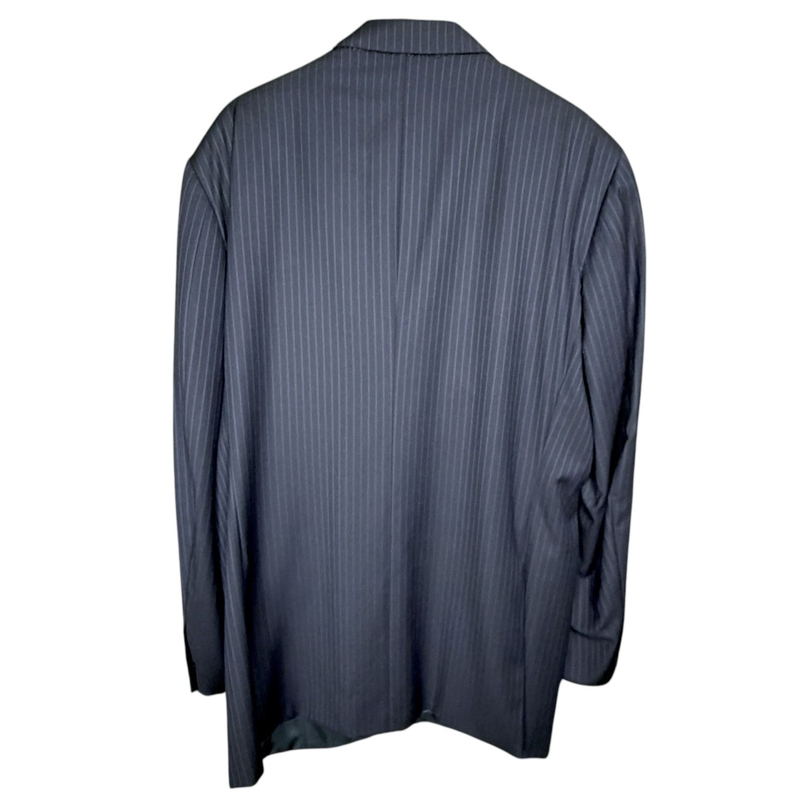 Canali Canali Blazer 48R Blue Pinstripe Water Resistant 100% Wool Size 48R - 2 Thumbnail