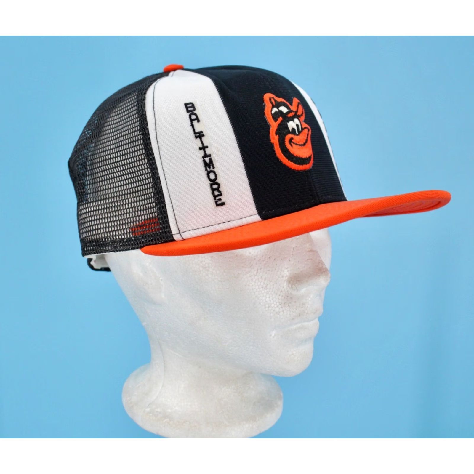 Vintage VINTAGE Baltimore Orioles Cap Hat Lucky Stripes AJD Snapback 1980s 1990s Black Adjustable Size ONE SIZE - 6 Thumbnail