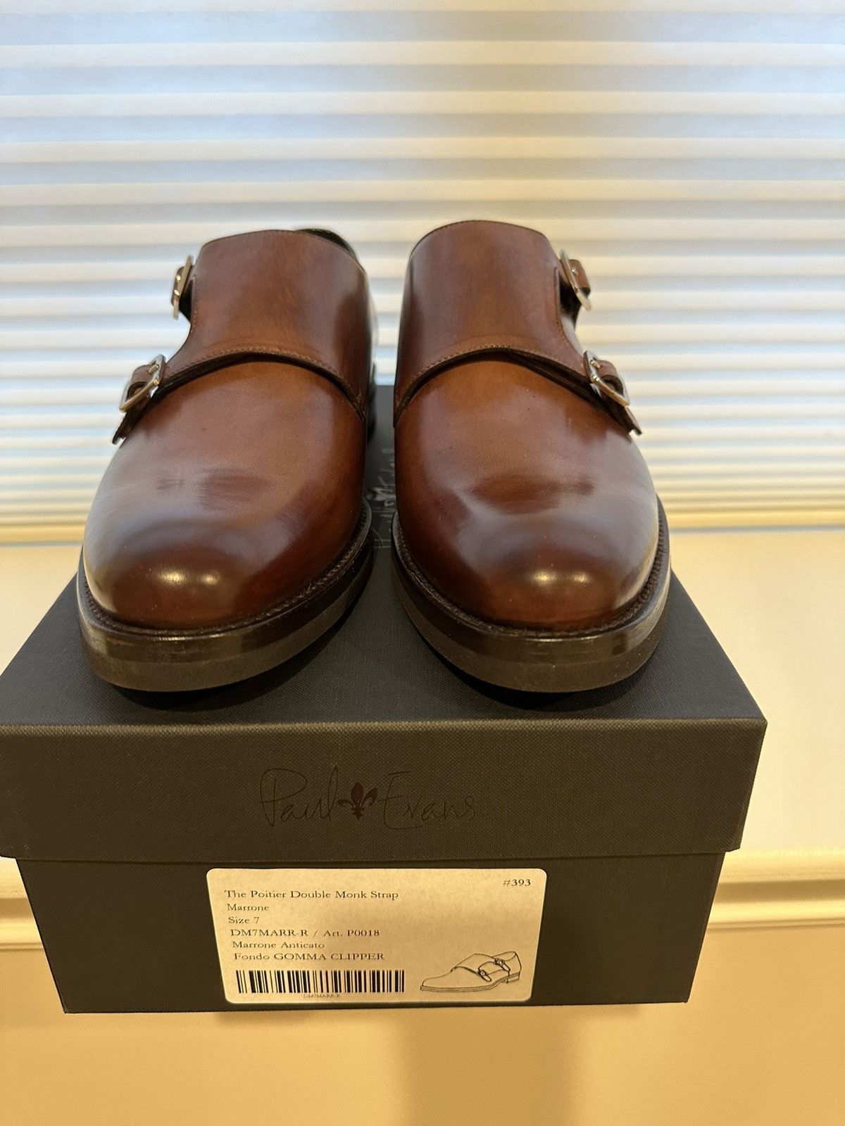 Paul Evans PAUL EVANS Poitier Double Monk - Marrone Brown Size US 7 / EU 40 - 1 Thumbnail