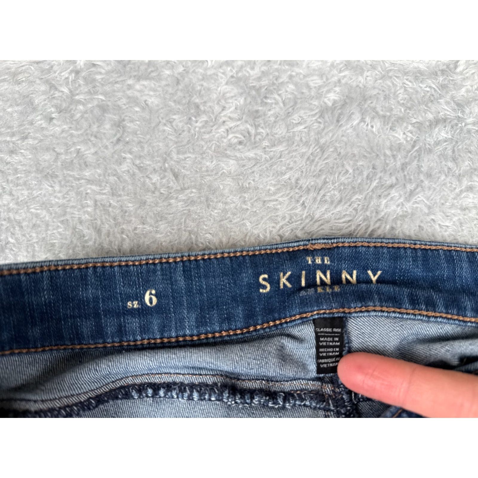 White House Black Market White House Black Market Jeans 6 Blue Skinny Mid Cotton Blend 30x25 Women Size 28" / US 6 / IT 42 - 6 Thumbnail