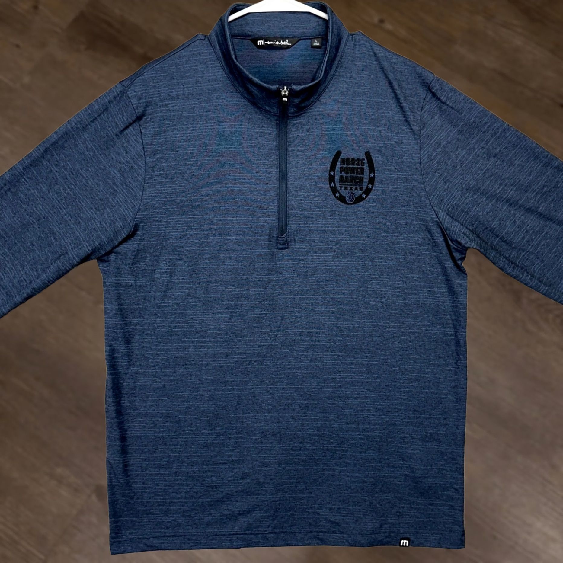 TravisMathew Travis Mathew Mens Pullover Shirt Large Navy Blue Quarter Zip Athletic Stretch Size US L / EU 52-54 / 3 - 1 Thumbnail