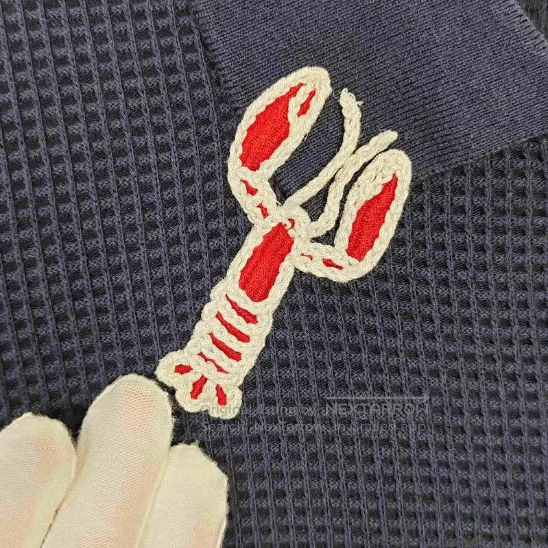 Thom Browne Thom Browne Navy Blue Cotton Polo Shirt . Size US L / EU 52-54 / 3 - 5 Thumbnail