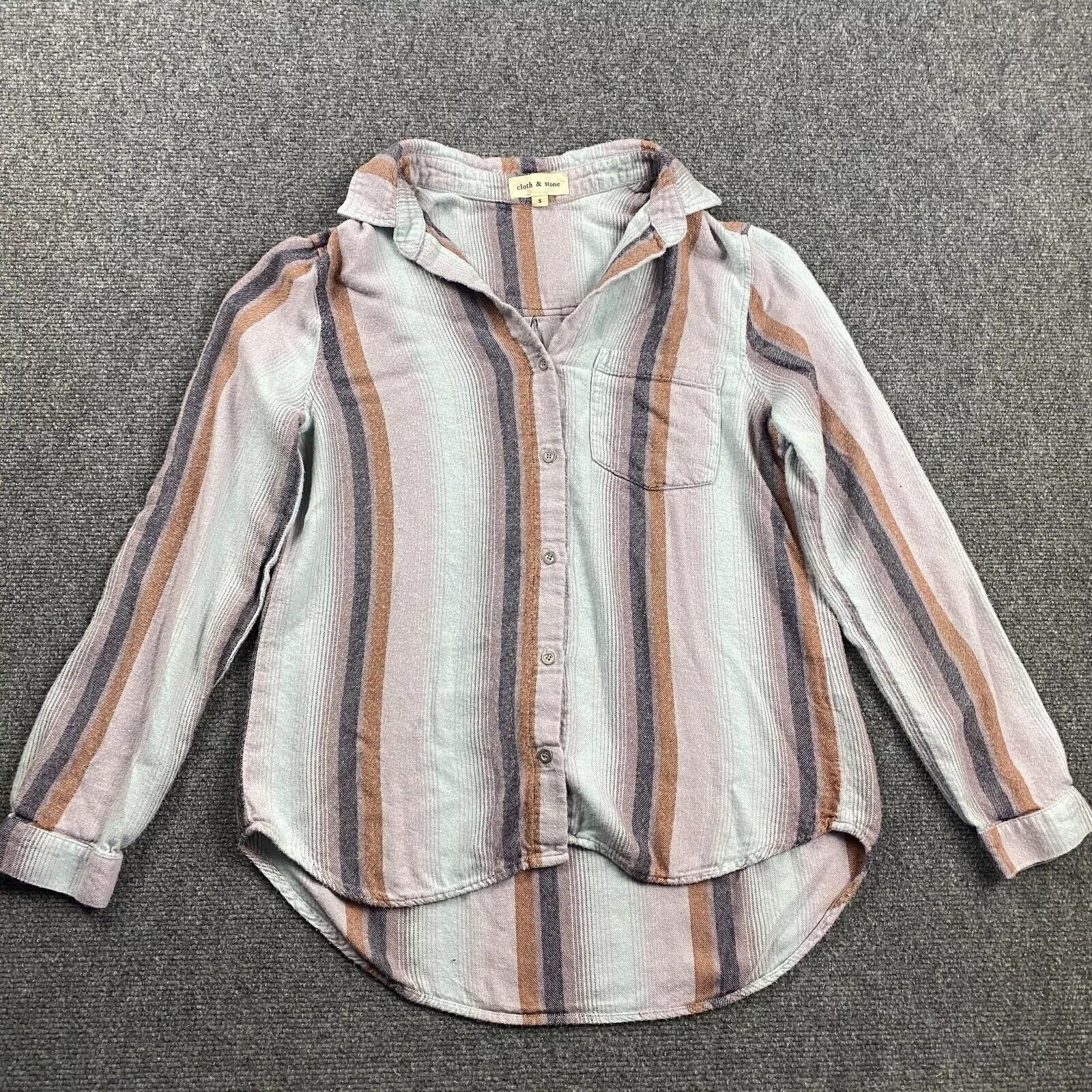 Other Cloth & Stone Top Women's Small Striped Button Up Casual Size S / US 4 / IT 40 - 1 Thumbnail