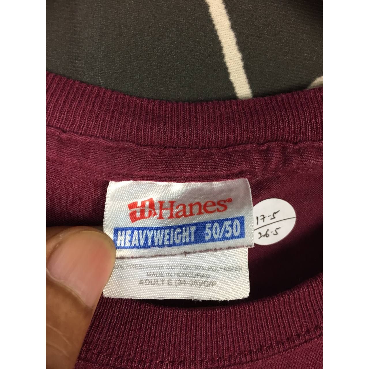 Hanes × Vintage Vtg Hanes Heavyeweight 50/50 Plain Casual Essentials Tee Size US S / EU 44-46 / 1 - 7 Thumbnail
