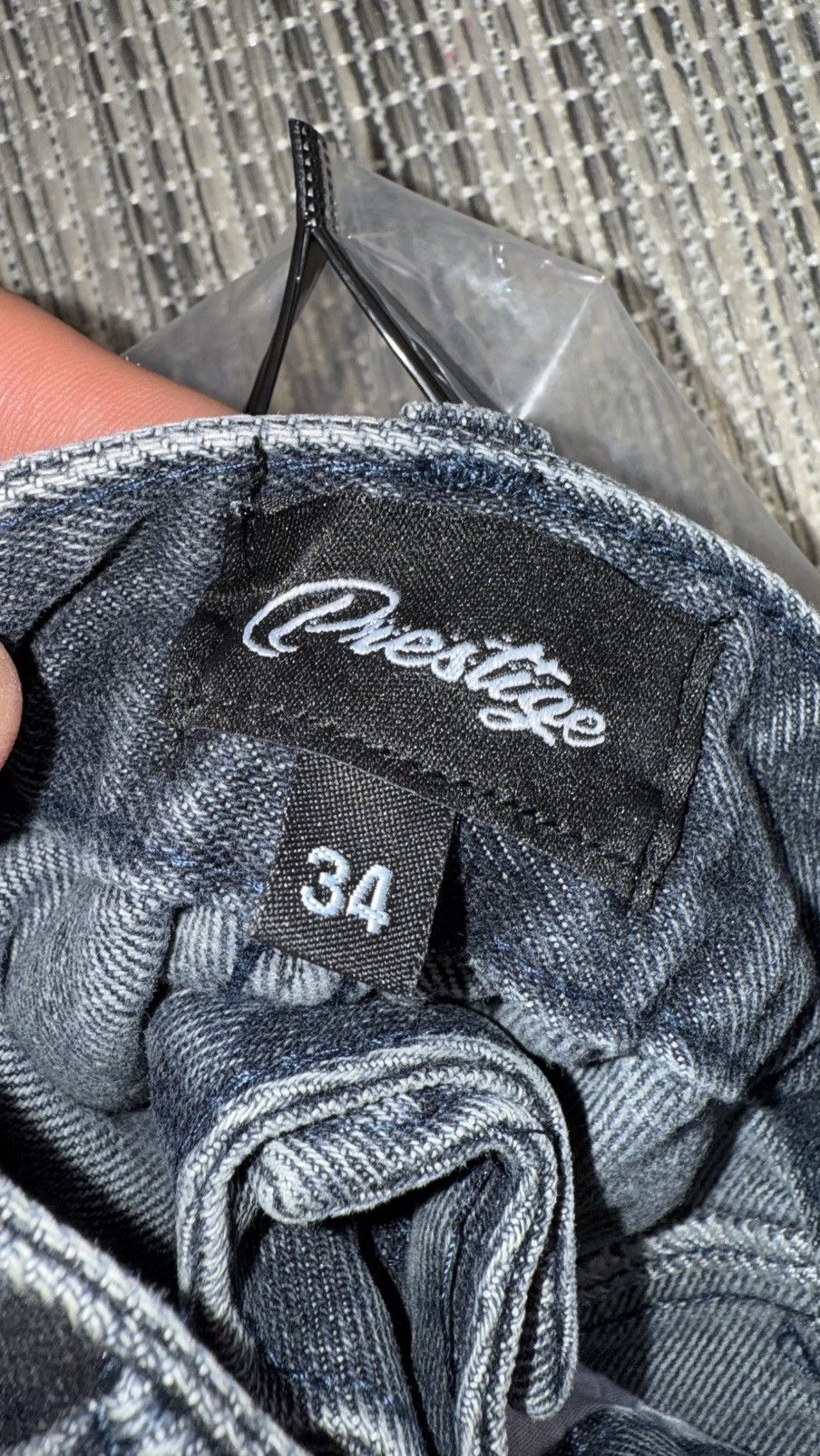 Other Prestige Embossed Blue Denim Jean Shorts Size US 34 / EU 50 - 4 Thumbnail
