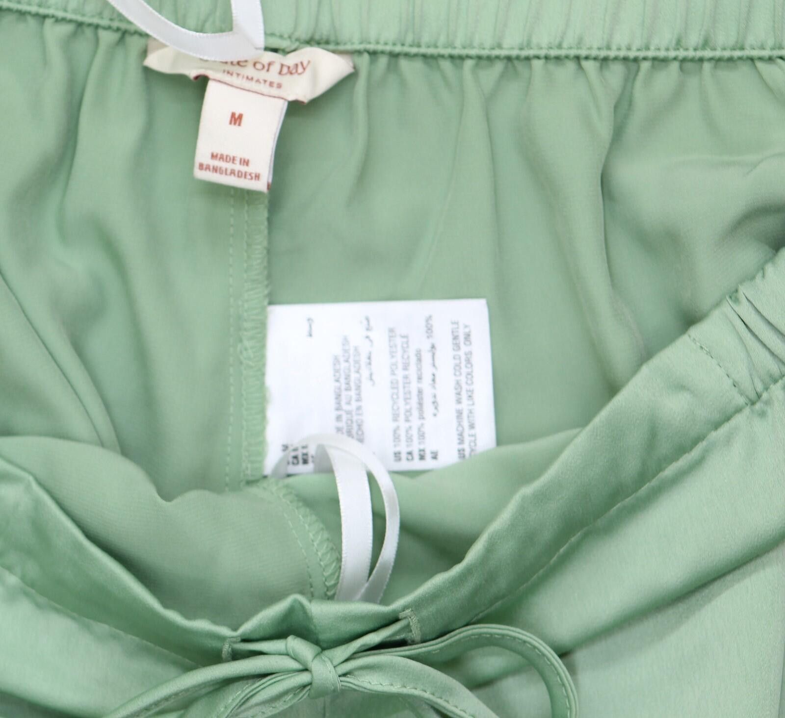 Other New State Of Day Crepe De Chine Pajama Sleep Shorts Green M Size 32" / US 10 / IT 46 - 4 Thumbnail