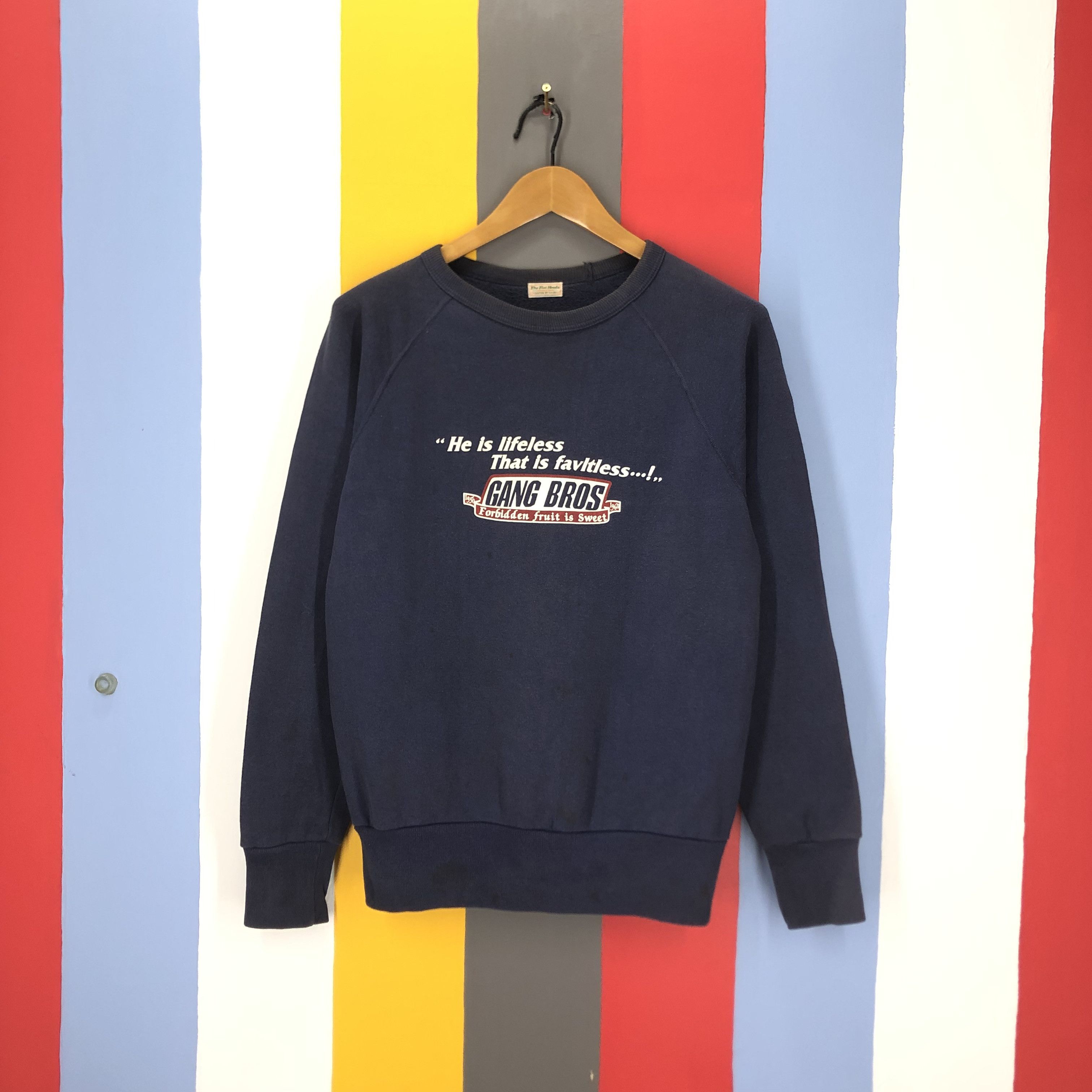 The Flat Head 90s Vintage Thrashed THE FLAT HEAD Sweatshirt #1648/03 Size US M / EU 48-50 / 2 - 1 Thumbnail