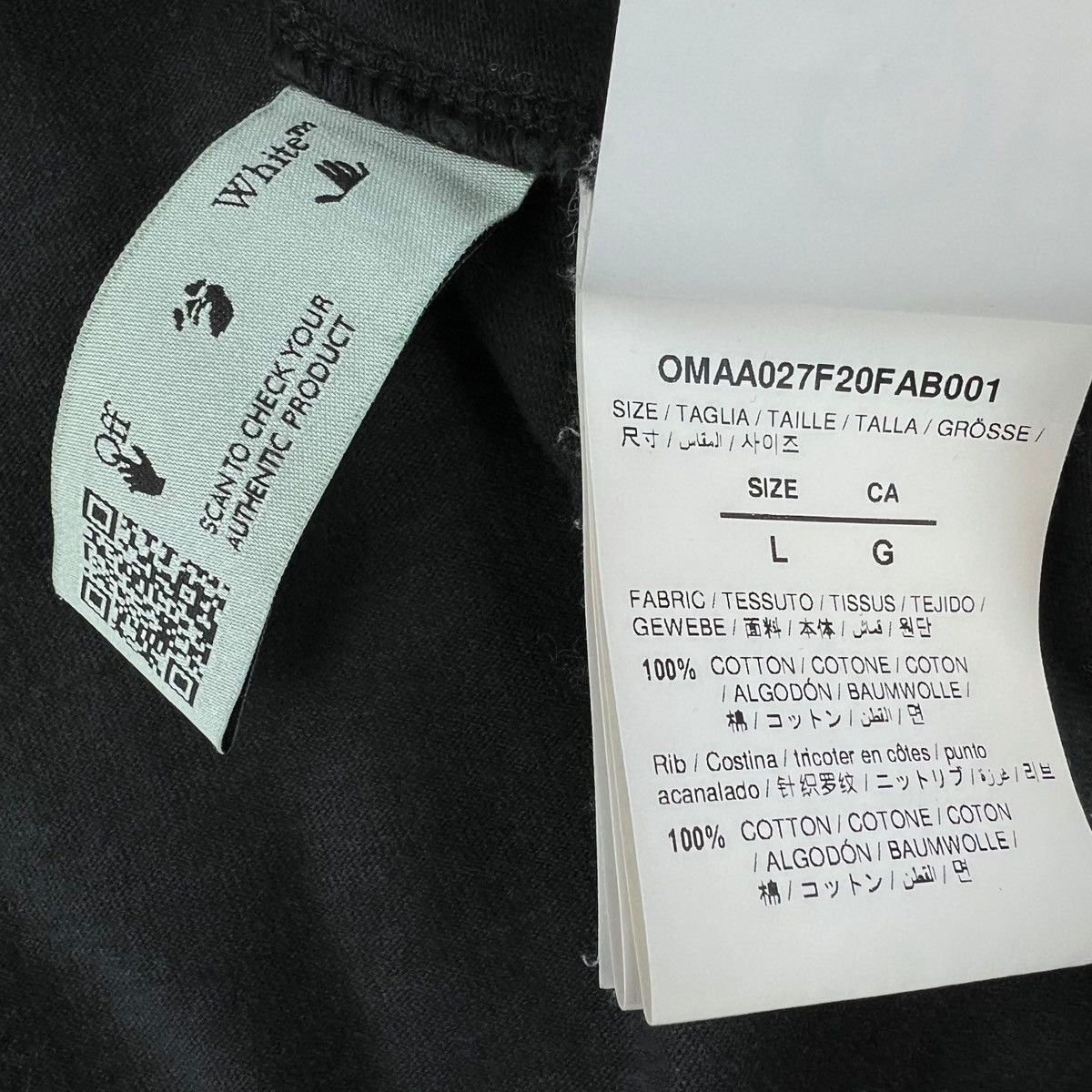 Off-White Off-White Hand Print Distressed T Shirt Size US L / EU 52-54 / 3 - 5 Thumbnail