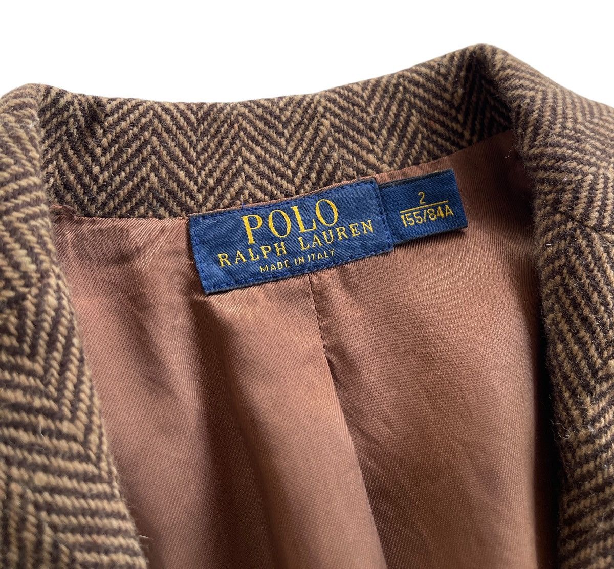 Polo Ralph Lauren RL67 Herringbone Wool Casual Coat Size M / US 6-8 / IT 42-44 - 5 Thumbnail