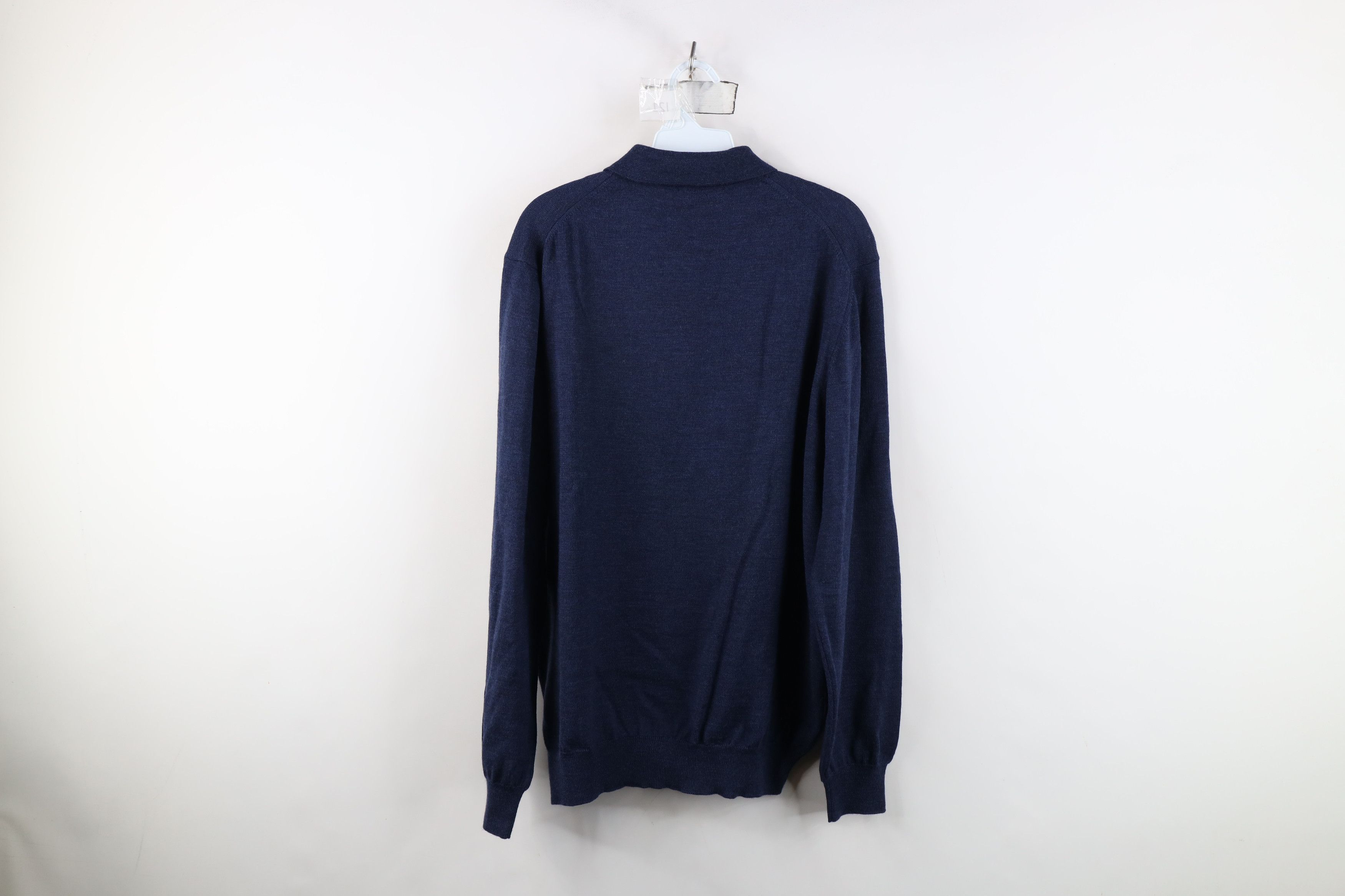 Vintage Vintage 90s Streetwear Merino Wool Knit Collared Sweater Size US L / EU 52-54 / 3 - 8 Thumbnail