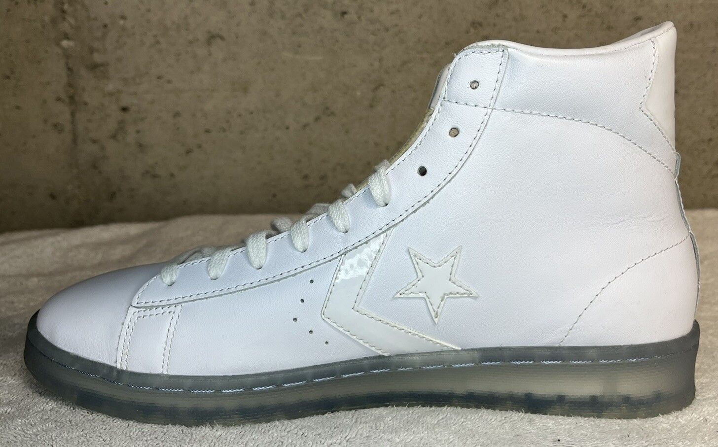 Converse NWOB Converse Pro Leather Hi "Black Ice" White/Clear Mens 11 Size US 11 / EU 44 - 5 Thumbnail